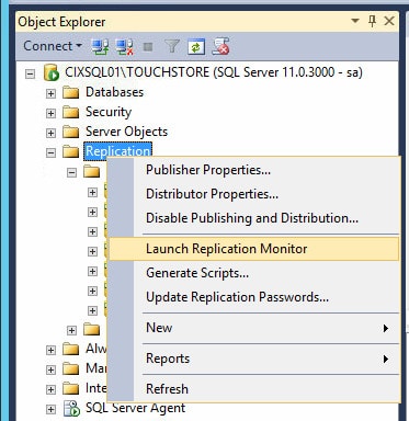 Figure 2 - Launching replication monitor