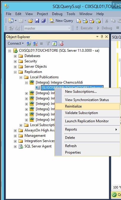 Figure 4 - Reinitialization of publication
