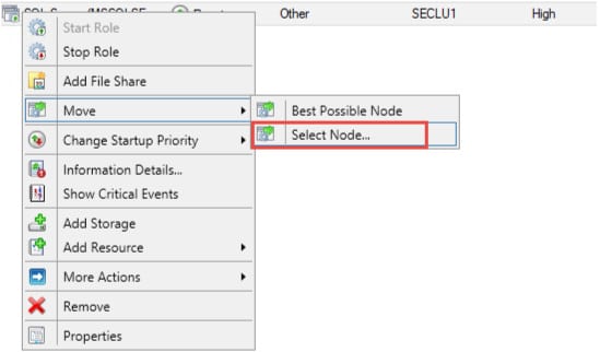 Select which node to move